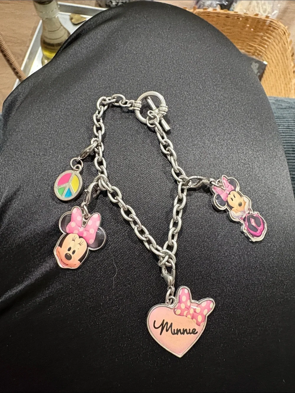 Vintage Minnie Pink Charm Bracelet for Kids